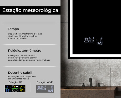 Espelho com iluminação LED L49 para casa de banho #5