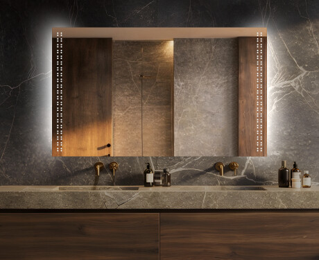 Espelho com iluminação LED L55 para casa de banho