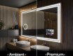 Espelho com iluminação LED L57 para casa de banho