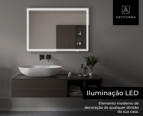 Espelho com iluminação LED L57 para casa de banho #6