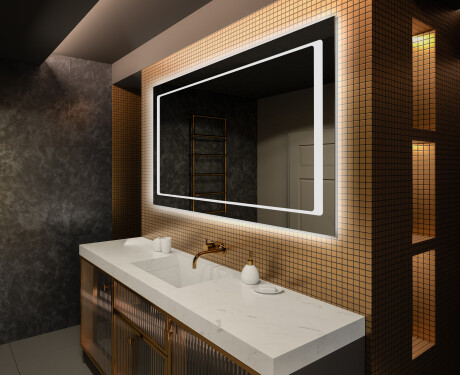 Espelho com iluminação LED L61 para casa de banho