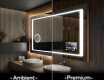 Espelho com iluminação LED L61 para casa de banho