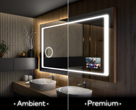 Espelho com iluminação LED L61 para casa de banho