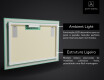 Espelho com iluminação LED L62 para casa de banho #2