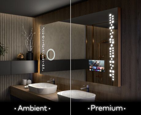 Espelho com iluminação LED L65 para casa de banho