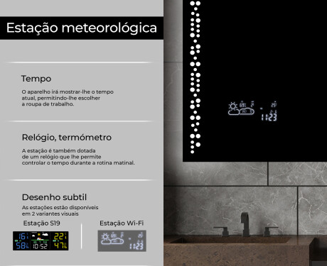 Espelho com iluminação LED L65 para casa de banho #5