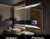 Espelho com iluminação LED L75 para casa de banho