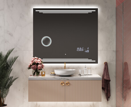 Espelho com iluminação LED L75 para casa de banho #9