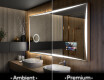 Espelho com iluminação LED L77 para casa de banho