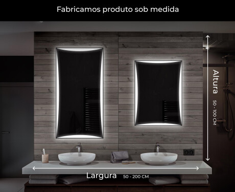 Espelho com iluminação LED L77 para casa de banho #7
