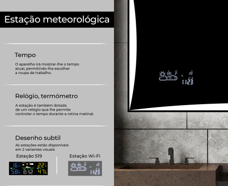 Espelho com iluminação LED L77 para casa de banho #5
