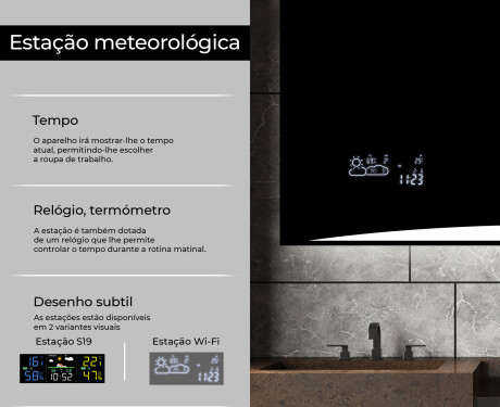 Espelho com iluminação LED L78 para casa de banho #5