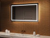 Espelho com iluminação LED para casa de banho 120x70cm com luz LED fria de 7000K, luz quente de 3000K ou luz neutra de 4500K
