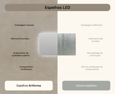 Espelho com iluminação LED para casa de banho 120x70cm com luz LED fria de 7000K, luz quente de 3000K ou luz neutra de 4500K #6