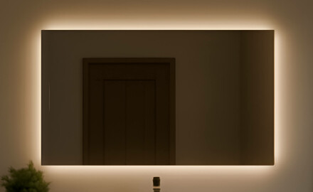 Espelho com iluminação LED para casa de banho 120x70cm com luz LED fria de 7000K, luz quente de 3000K ou luz neutra de 4500K