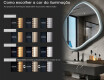 Espelho LED losangular com moldura em MDF lacado L309 #5