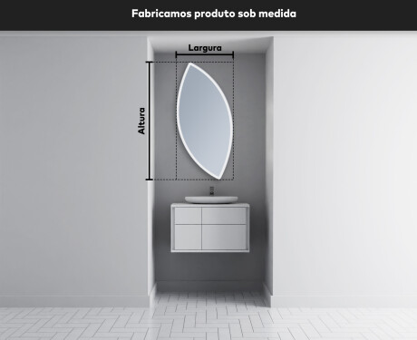 Espelho de Banheiro com LED em Formato Irregular L222 #3