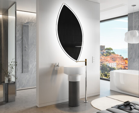 Espelho de Banheiro com LED em Formato Irregular L222 #9