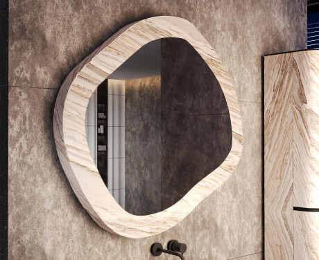 Espelho de casa de banho com moldura de pedra personalizada L297 #4