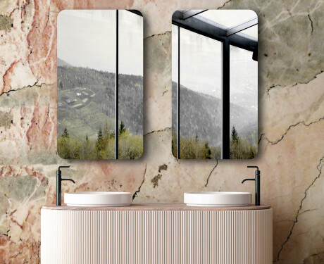 Espelho arredondados vertical L200 #6