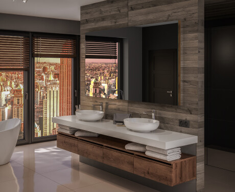 Espelho retangular com moldura L197