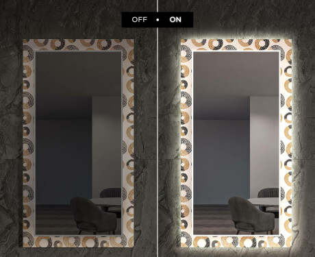 Rectangulares Espelho Decorativo Com Iluminação Para A Sala - Donuts #7