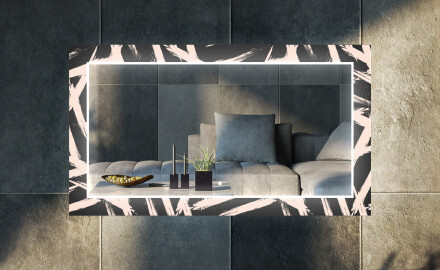 Rectangulares Espelho Decorativo Com Iluminação Para A Sala - Lines