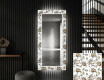 Rectangulares Espelho Decorativo Com Iluminação Para O Corredor - Golden Flowers #1