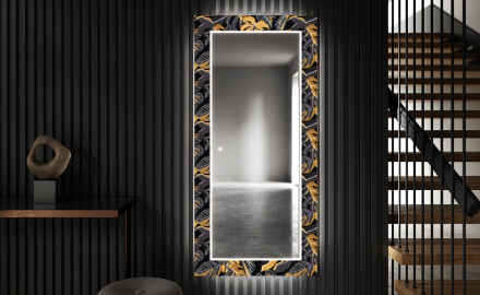 Rectangulares Espelho Decorativo Com Iluminação Para O Corredor - Autumn Jungle