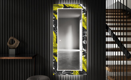 Rectangulares Espelho Decorativo Com Iluminação Para O Corredor - Gold Jungle
