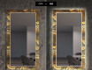 Rectangulares Espelho Decorativo Com Iluminação Para O Corredor - Ancient Pattern #7