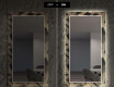 Rectangulares Espelho Decorativo Com Iluminação Para A Sala - Dotted Triangles #7