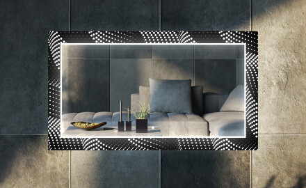Rectangulares Espelho Decorativo Com Iluminação Para A Sala - Dark Wave