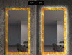 Rectangulares Espelho Decorativo Com Iluminação Para O Corredor - Gold Triangles #7
