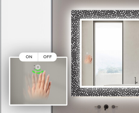Espelho Decorativo Com Iluminação Para O Quarto De Banho - Dotts #5