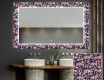 Espelho Decorativo Com Iluminação Para O Quarto De Banho - Elegant Flowers #1
