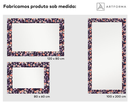 Espelho Decorativo Com Iluminação Para O Quarto De Banho - Elegant Flowers #2