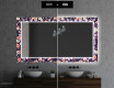 Espelho Decorativo Com Iluminação Para O Quarto De Banho - Elegant Flowers #7
