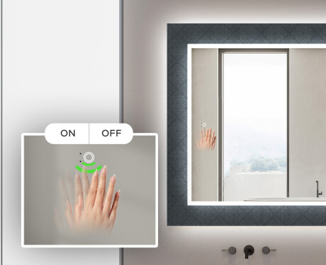 Espelho Decorativo Com Iluminação Para O Quarto De Banho - Elegant #5