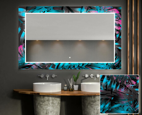 Espelho Decorativo Com Iluminação Para O Quarto De Banho - Fluo Tropic #1
