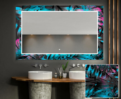Espelho Decorativo Com Iluminação Para O Quarto De Banho - Fluo Tropic