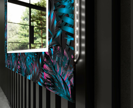Espelho Decorativo Com Iluminação Para O Quarto De Banho - Fluo Tropic #11