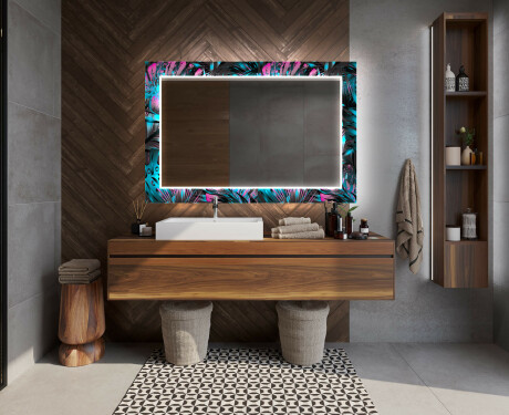 Espelho Decorativo Com Iluminação Para O Quarto De Banho - Fluo Tropic #12