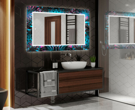 Espelho Decorativo Com Iluminação Para O Quarto De Banho - Fluo Tropic #2