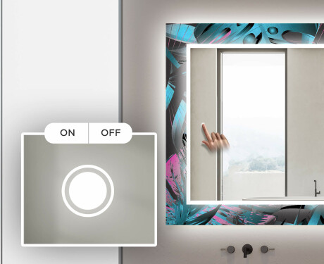 Espelho Decorativo Com Iluminação Para O Quarto De Banho - Fluo Tropic #4