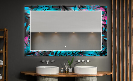 Espelho Decorativo Com Iluminação Para O Quarto De Banho - Fluo Tropic