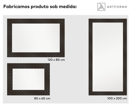 Espelho Decorativo Com Iluminação Para O Quarto De Banho - Golden Lines #2