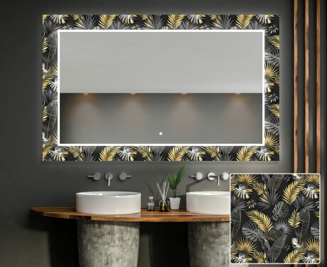Espelho Decorativo Com Iluminação Para O Quarto De Banho - Goldy Palm #1