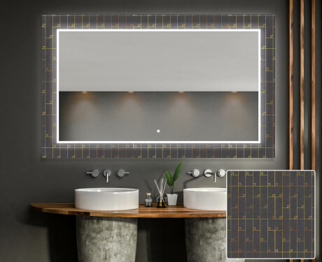 Espelho Decorativo Com Iluminação Para O Quarto De Banho - Microcircuit