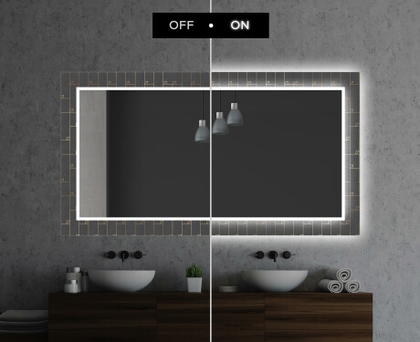 Espelho Decorativo Com Iluminação Para O Quarto De Banho - Microcircuit #7